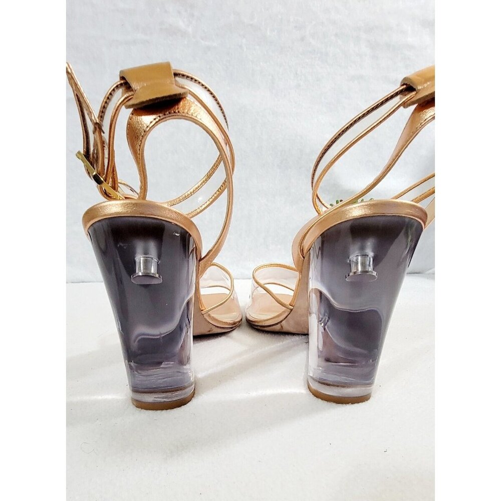 Veronica Beard Womens Beige Cyndi Cantaloupe Wedge High Heel Sandals Size 8.5M - Picture 8 of 13